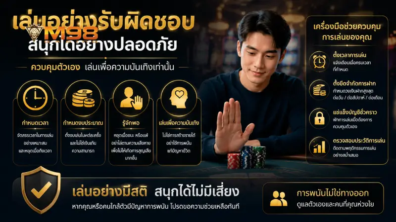 การเล่นพนันอย่างรับผิดชอบ M98 แนวทางและเครื่องมือควบคุมตัวเอง