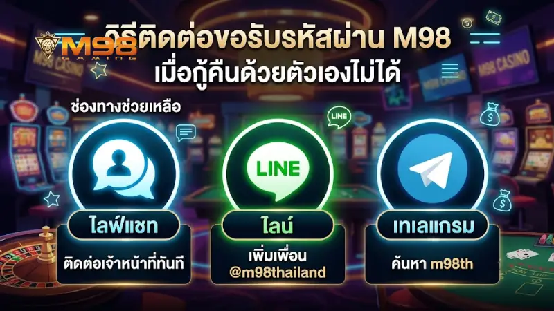 ช่องทางขอความช่วยเหลือเมื่อ ลืมรหัสผ่าน M98 และไม่สามารถกู้คืนได้เอง