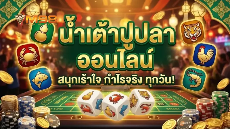น้ำเต้าปูปลา M98 เกมพื้นบ้าน จ่ายหนักตอง 150 เท่า