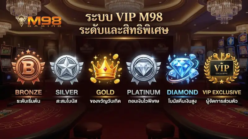 ระดับเลเวลและสิทธิประโยชน์เอกสิทธิ์ใน ระบบ VIP M98