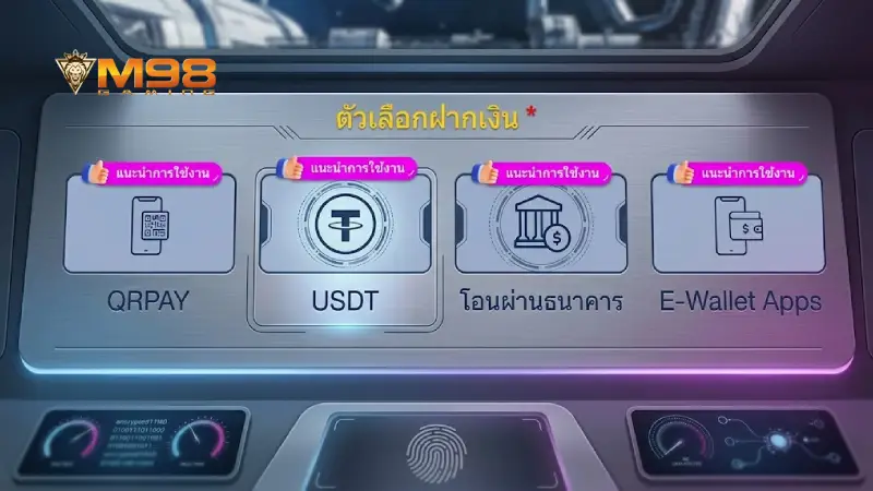 เจาะลึก 3 ช่องทางการฝาก-ถอน M98 ที่นิยมที่สุดในปัจจุบัน